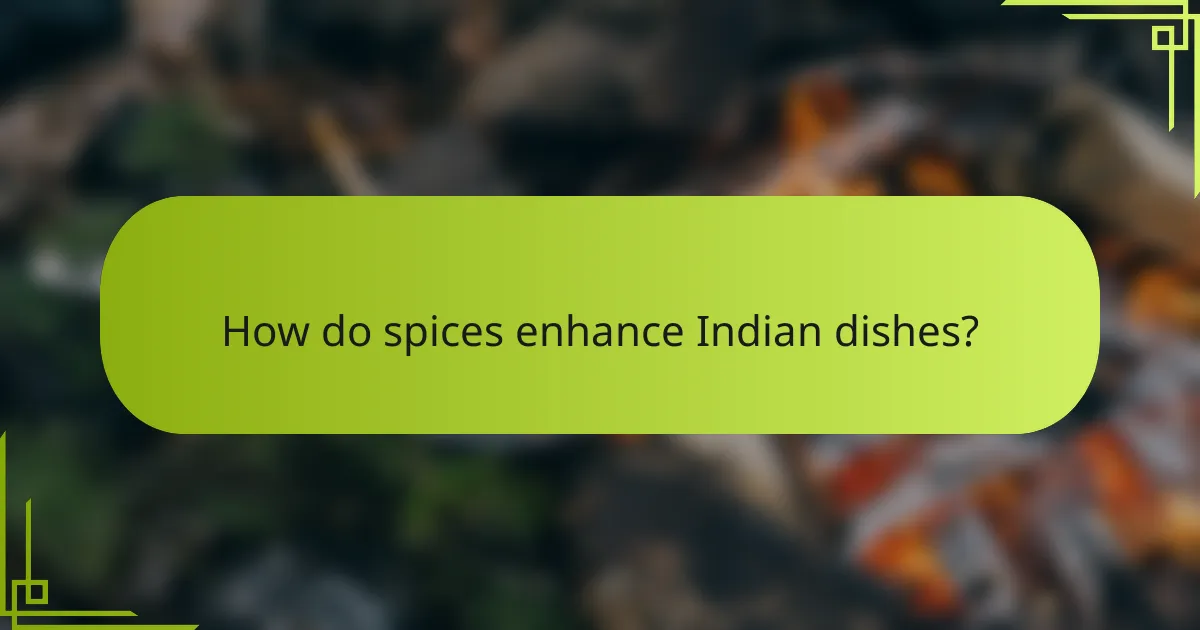How do spices enhance Indian dishes?